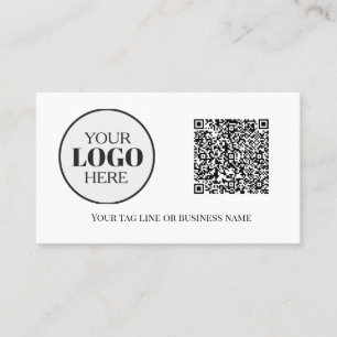 QR-Logos Schwarz-weiß Visitenkarte