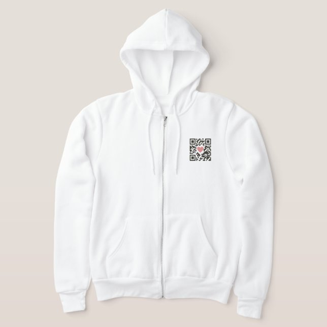 QR Love Code Hoodie (Ablage )