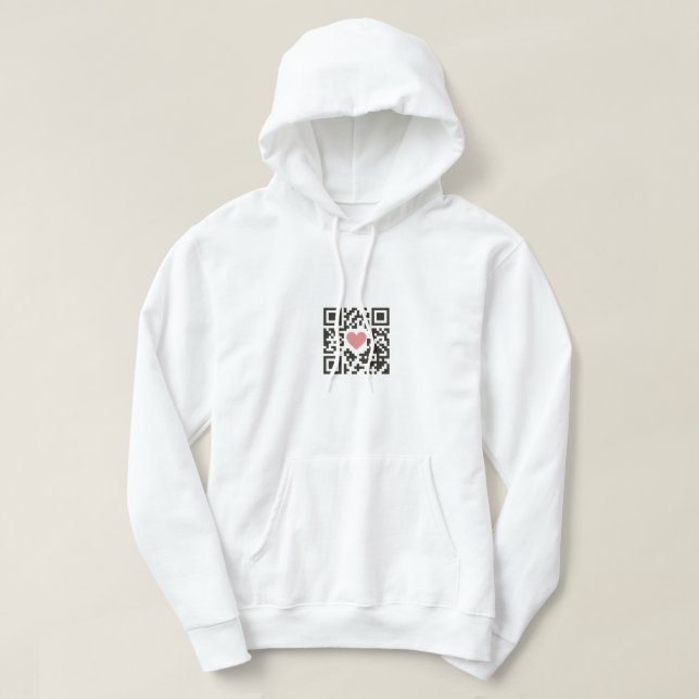 QR Love Code Hoodie (Design vorne)