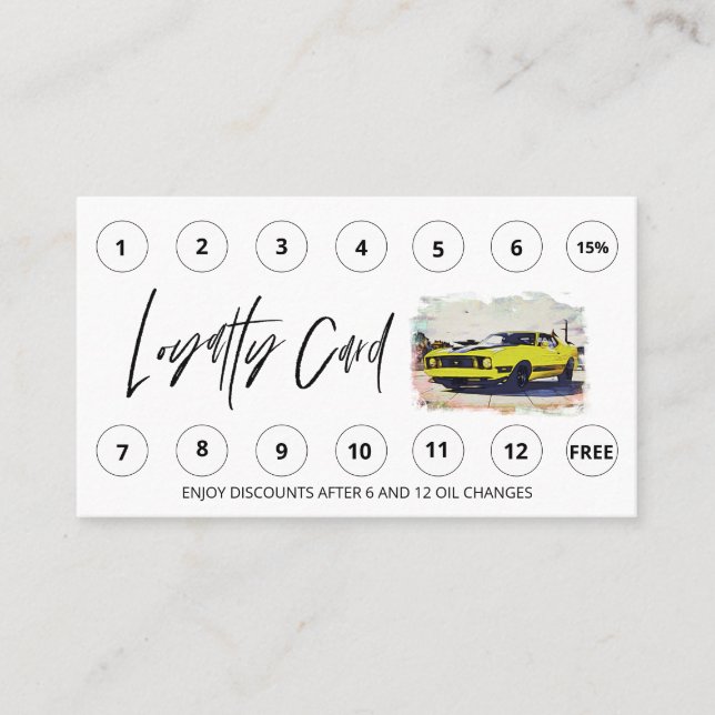 *~* QR Lube Car Wash - LOGO Auto Vielen Dank Treuekarte (Vorderseite)