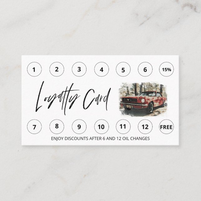 *~* QR Lube Car Wash - LOGO Rewards Danke Auto Treuekarte (Vorderseite)