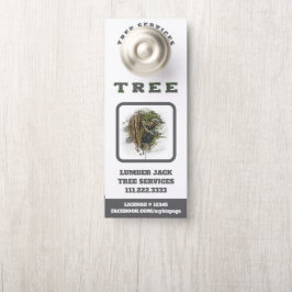 *~* QR Man Lumber Jack Tree Services Künstlerisch Türanhänger