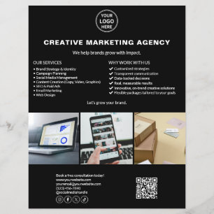 QR Marketing Business: Foto für das benutzerdefini Flyer