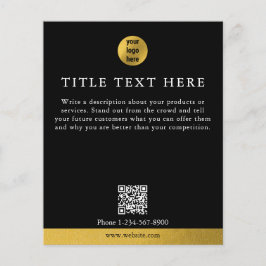 QR-Marketing für das Black Gold Business-Logo von Flyer