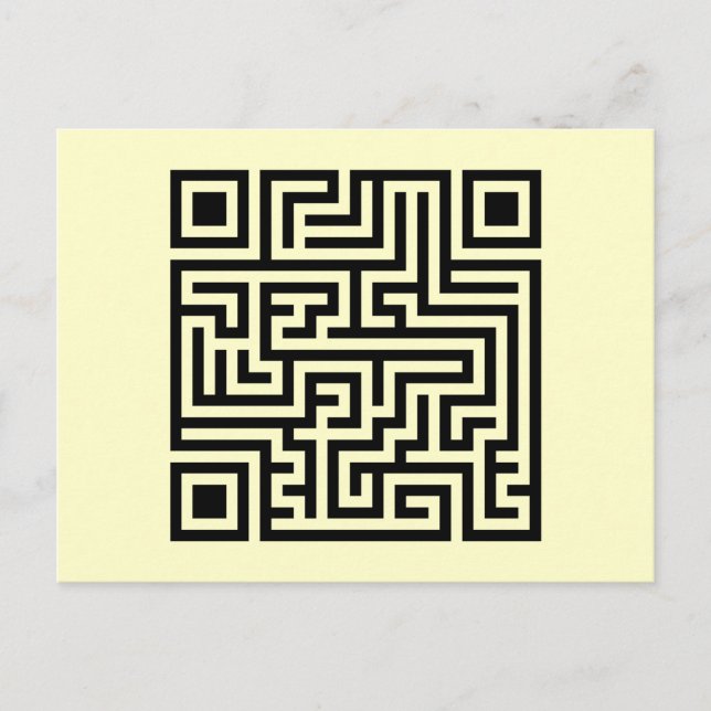 QR Maze Postkarte (Vorderseite)