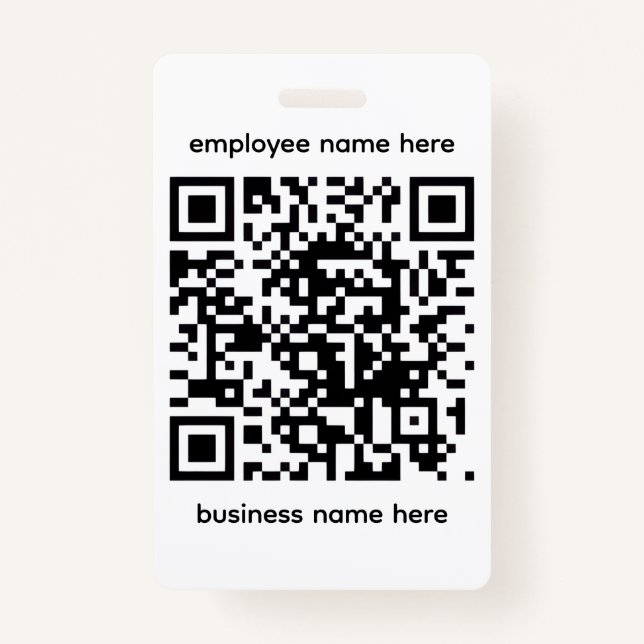 QR Name Badge (Devant)