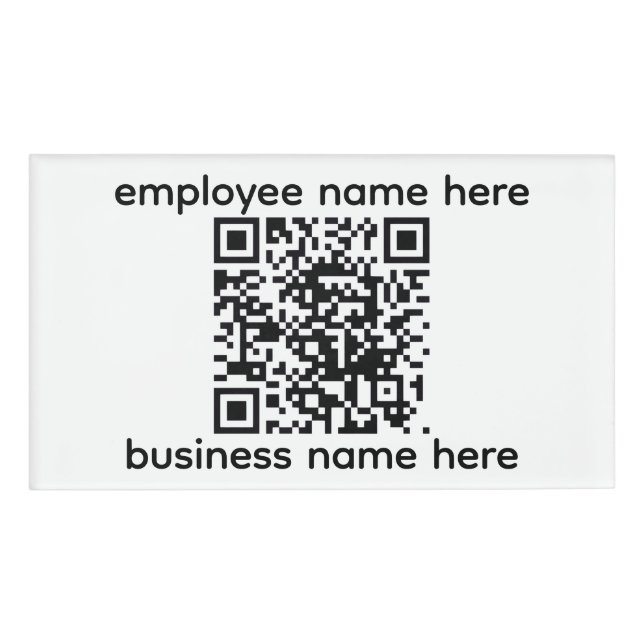 QR Name Tag Namenschild (Vorderseite)