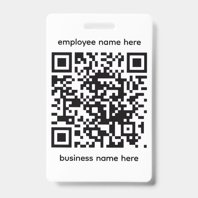 QR-Namensschild Ausweis (Vorderseite)