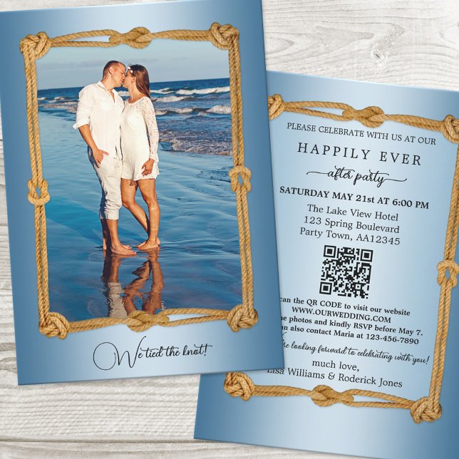 QR Nautisches Foto glücklich je nach Hochzeit Einladung (Von Creator hochgeladen)