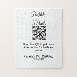 QR-Prüfung Geburtstagsparty Details zum modernen 1