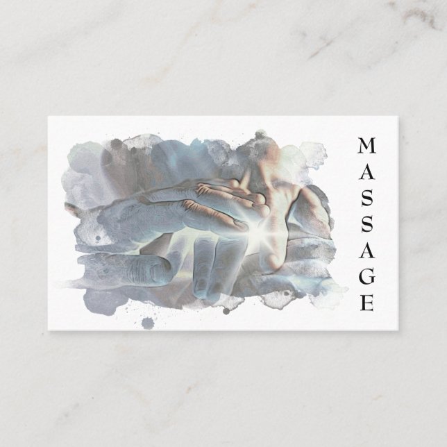 *~* QR Reiki Massage Therapist Massage-Therapie Visitenkarte (Vorderseite)