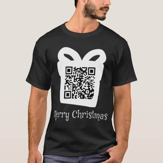 QR Rick Rolled - Christmas - White T-Shirt (Vorderseite)