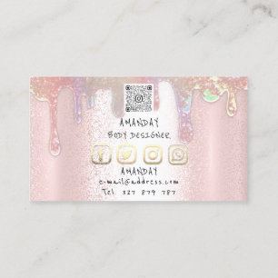 QR-Rose-Soap-Tropfen für Social-Media-Logos Visitenkarte