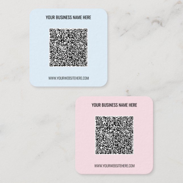 QR-Scan-Info Benutzerdefinierte Text-Business-Kart Quadratische Visitenkarte (Vorne/Hinten)