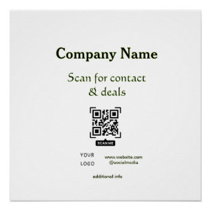 QR scannen für Kontakt & Angebote Firmenname Webse Poster