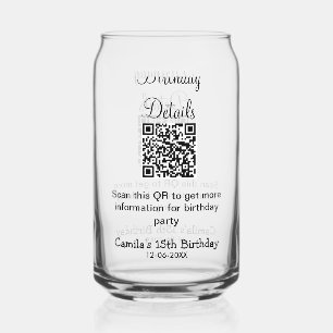 QR scanner anniversaire détails fête moderne 15 an