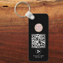 QR-Schlüsselanhänger für Social Media Business-Log