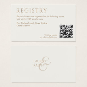 QR Taupe & Ivory Geschenkkarte