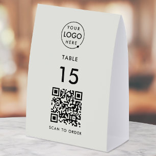 QR-Tisch-Tent-Schild Restaurant Café Scannen zum Tischaufsteller