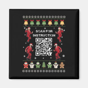 Qr Trump Dance Code Präsident sucht nach Anweisung Magnet