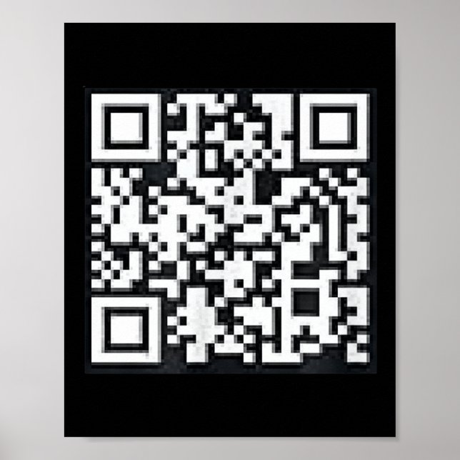 Qr Trump Präsident Trump Tance Code Funny Uni Poster (Vorne)