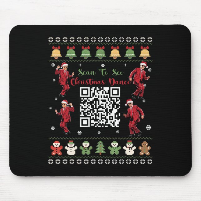 Qr Trump Tanz Code Präsident Tanz Code Weihnachten Mousepad (Vorne)