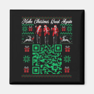 Qr Trump Tanz Code Santa Trump macht Weihnachten g Magnet