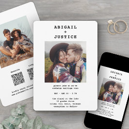 QR UAWG All-In-One Chic-Schreibmaschine 2 Foto Hoc Einladung