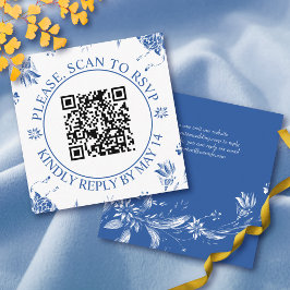 QR-UAWG, Blütenblütenhochzeit Begleitkarte