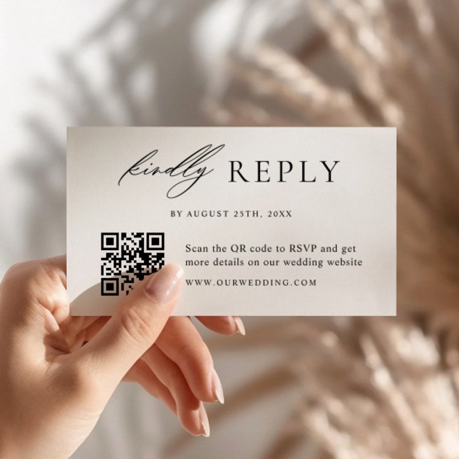 QR-UAWG für Minimalistische Hochzeiten Begleitkarte (Von Creator hochgeladen)