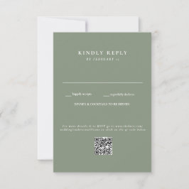 QR-UAWG für moderne Hochzeitsszeiten RSVP Karte