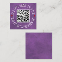 QR UAWG Grenze, Herz befleckt lila Hochzeit