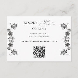 QR UAWG Wedding mit weißem und schwarzem Flor Begleitkarte