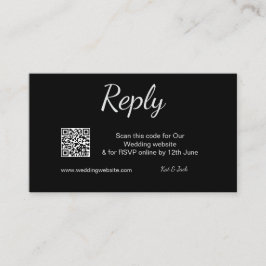 QR UAWG wedding website simple Schwarz-weiß UAWG Visitenkarte