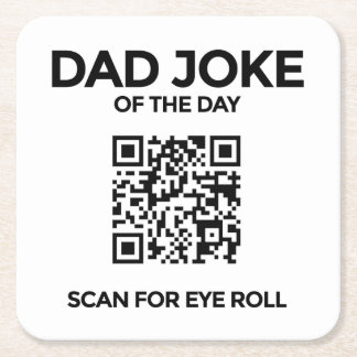 QR-Vater-Witz-Set Rechteckiger Pappuntersetzer