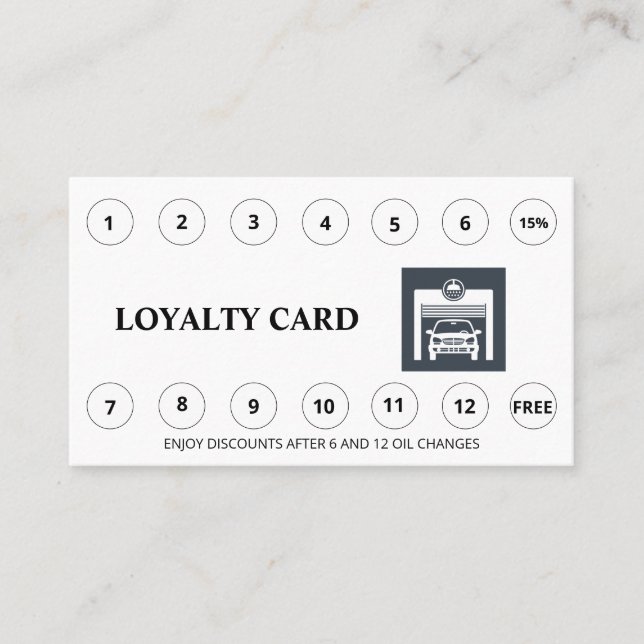 *~* QR Vielen Dank Belohnungen Auto Wash LOGO Mini Treuekarte (Vorderseite)