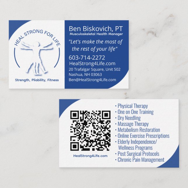 QR-Visitenkarte  Visitenkarte (Vorne/Hinten)