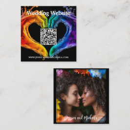🌈 ❤️ QR + Wedding DETAILS Herz des Stolzes Hochze Begleitkarte