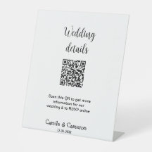 QR WEDING WEBSITE Hinzufügen des Datums Schwarz-we