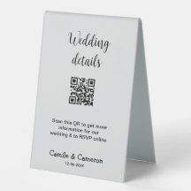 QR WEDING WEBSITE Hinzufügen des Datums Schwarz-we