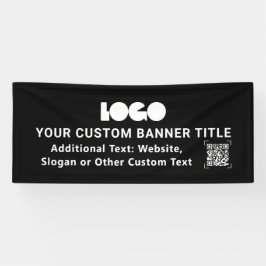 QR-Werbeaktion für das Logo für Schwarze Unternehm Banner