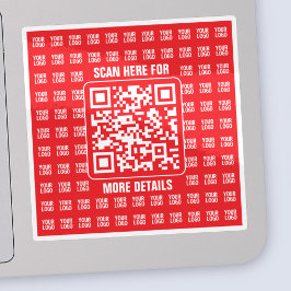 QR-Werbecode (editierbar) mit Logo-Muster Aufkleber