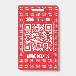 QR-Werbecode (editierbar) mit Logo-Muster Ausweis