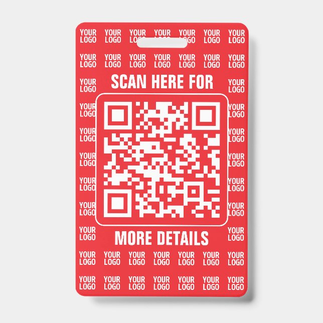 QR-Werbecode (editierbar) mit Logo-Muster Ausweis (Vorderseite)
