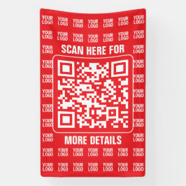 QR-Werbecode (editierbar) mit Logo-Muster Banner