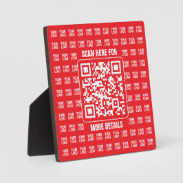 QR-Werbecode (editierbar) mit Logo-Muster Fotoplatte