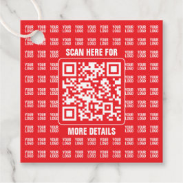 QR-Werbecode (editierbar) mit Logo-Muster Geschenkanhänger