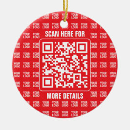 QR-Werbecode (editierbar) mit Logo-Muster Keramik Ornament