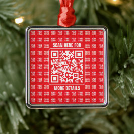 QR-Werbecode (editierbar) mit Logo-Muster Ornament Aus Metall