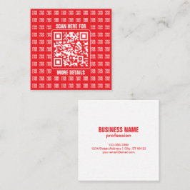 QR-Werbecode (editierbar) mit Logo-Muster Quadratische Visitenkarte
